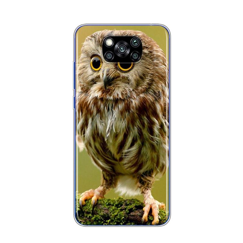 Camouflage Owl Animal For Xiaomi Poco X3 NFC C3 F2 F1 M3 M2 X2 11 10T Note 10 8 Mi Play A2 5 Lite Pro Phone Case