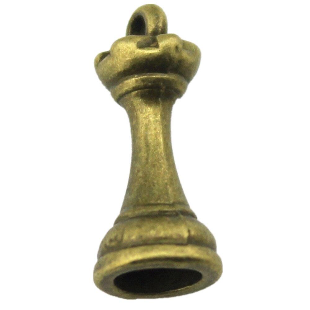 

12шт Шахматная ладья Шармы Амулеты Античная бронза Цвет Цинковый сплав 18X8mm