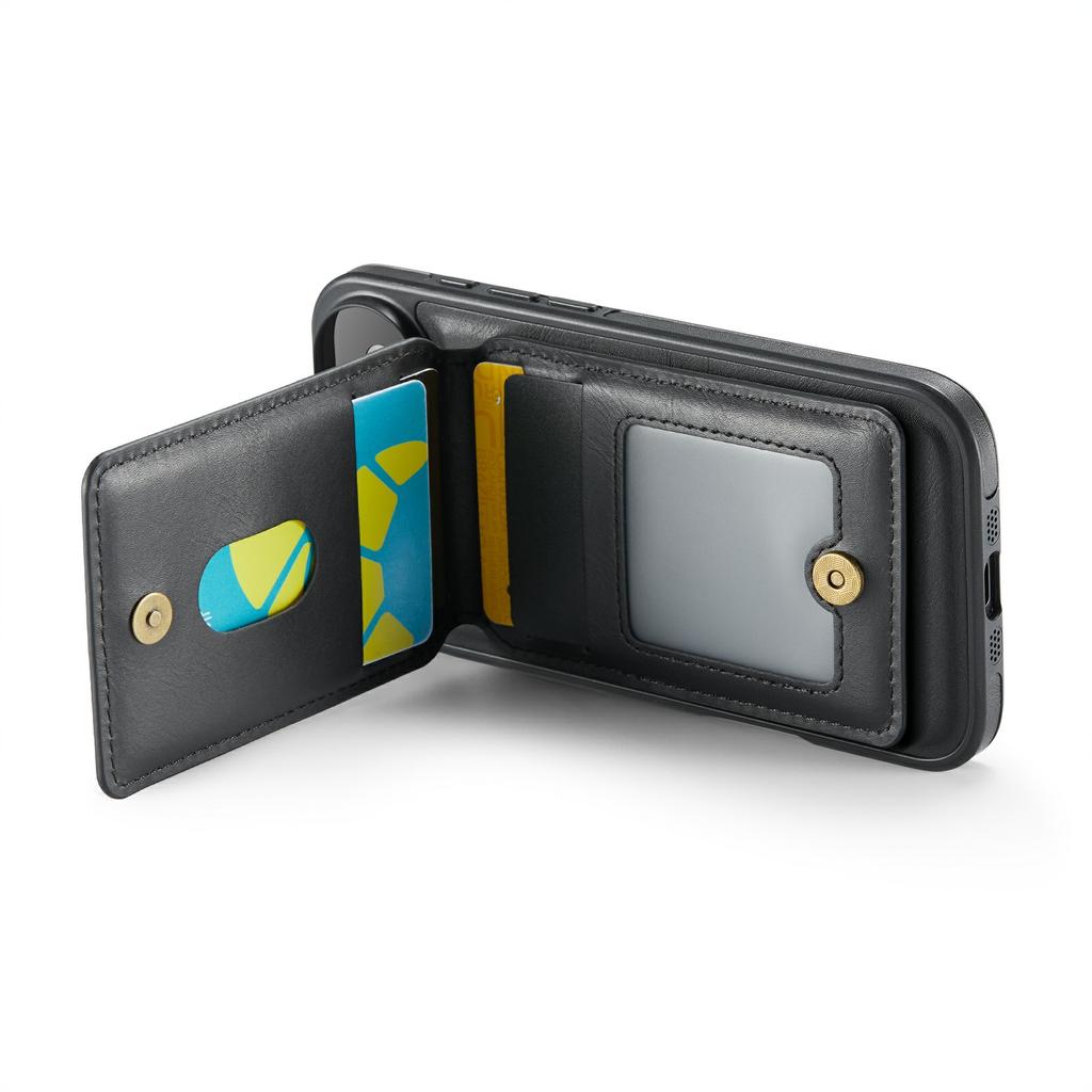 MAGKING K1 Series For iPhone Air Magnetic Case PC+TPU+PU Phone Cover with Card Holder