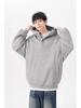 Men's Plus Size Fleece-Lined Button Hoodie - Oversized, Thickened Long Sleeve for Autumn/Winter