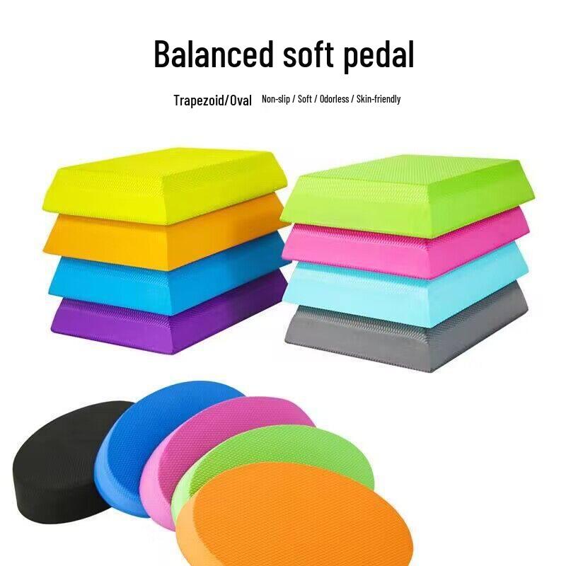 Yoga Balance Pad for Core and Ankle Stability Training Orange Oval 28x17x6cm