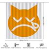 Angry Cat Face Shower Curtain: Waterproof Fabric with Eye Poking Design for Bathroom Decor