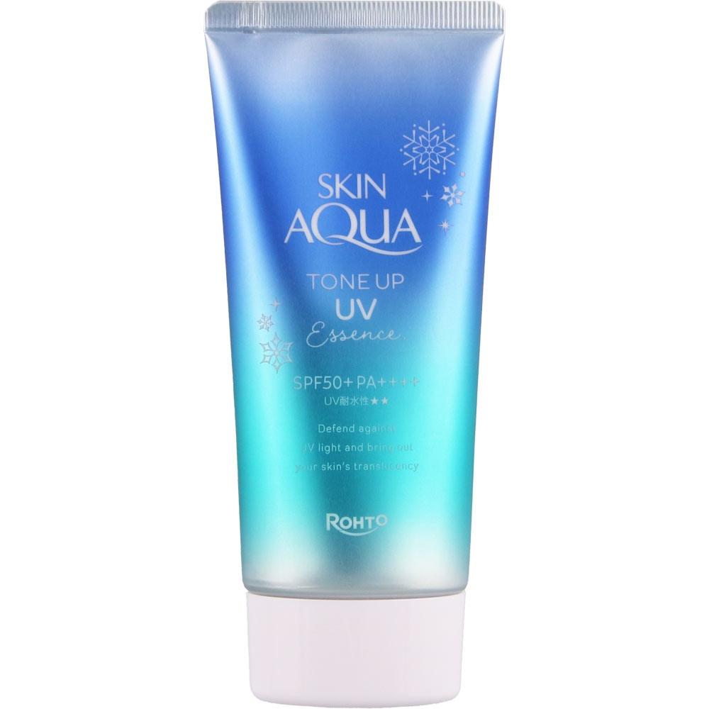 Skin Aqua Tone Up Uv Essence Blue 80g Rohto Pharmaceutical