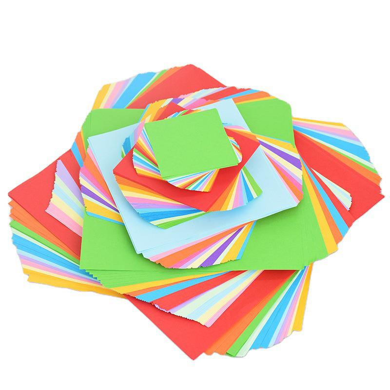 Children's Origami Craft Paper - 10 Colors DIY Square Sheets