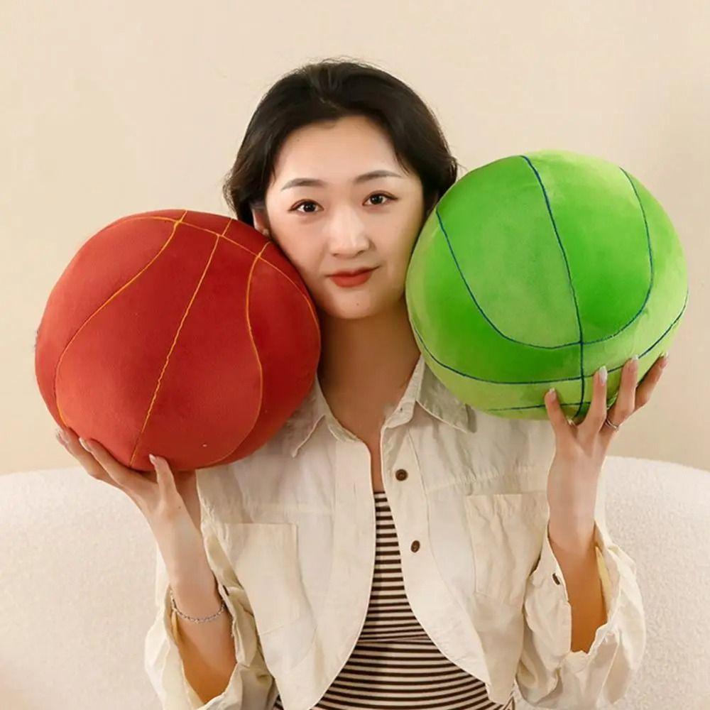 

Имитация баскетбола плюшевая игрушка высокое качество спортивный мяч мягкая кукла друзья подарки на день рождения зелёный