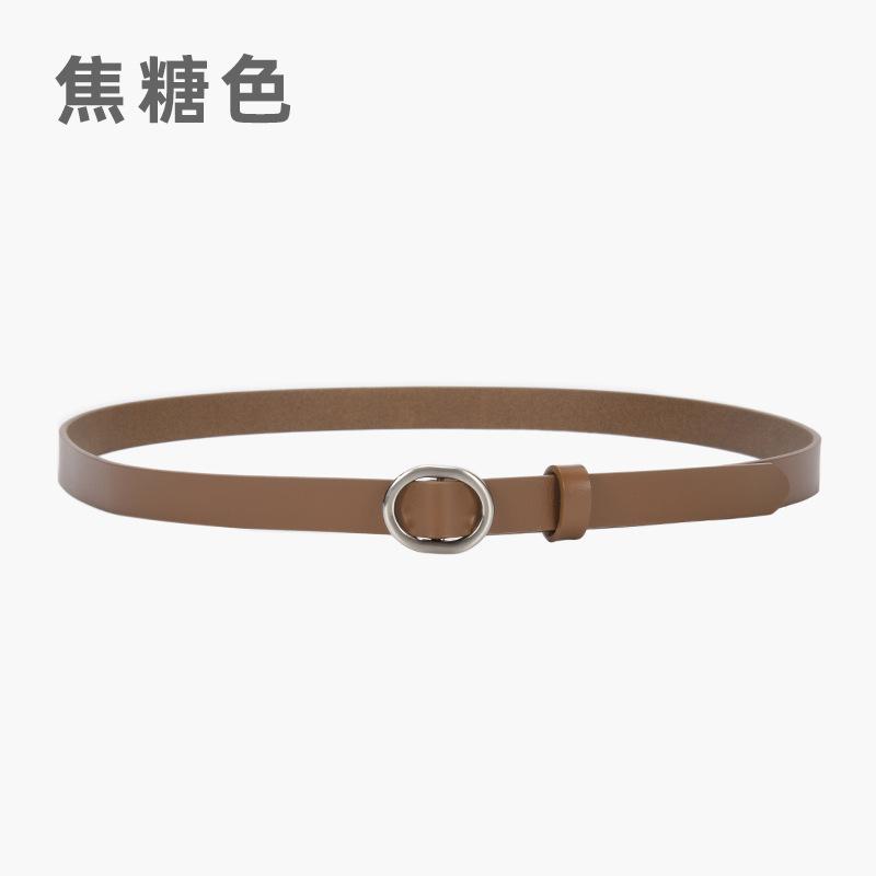 Women'S Belt Simple Multi-Color Jeans Belt Commuter Dress Decorative Slim-Fit Thin Belt Trendy