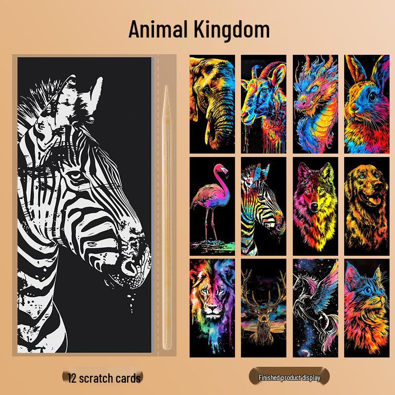 Nocny Widok Miasta Zamek Kreatywny Zdrapka dla Dorosłych Kobiet i Studentów - Malowanie Dekompresyjne