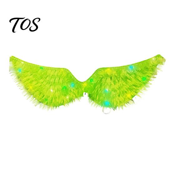 LED Costume Accessories Light-Up Angle Wing, Glowing Feather Wing for Kids Girls, Light Up Performance Wings Fairy Props Christmas Halloween Stage Led