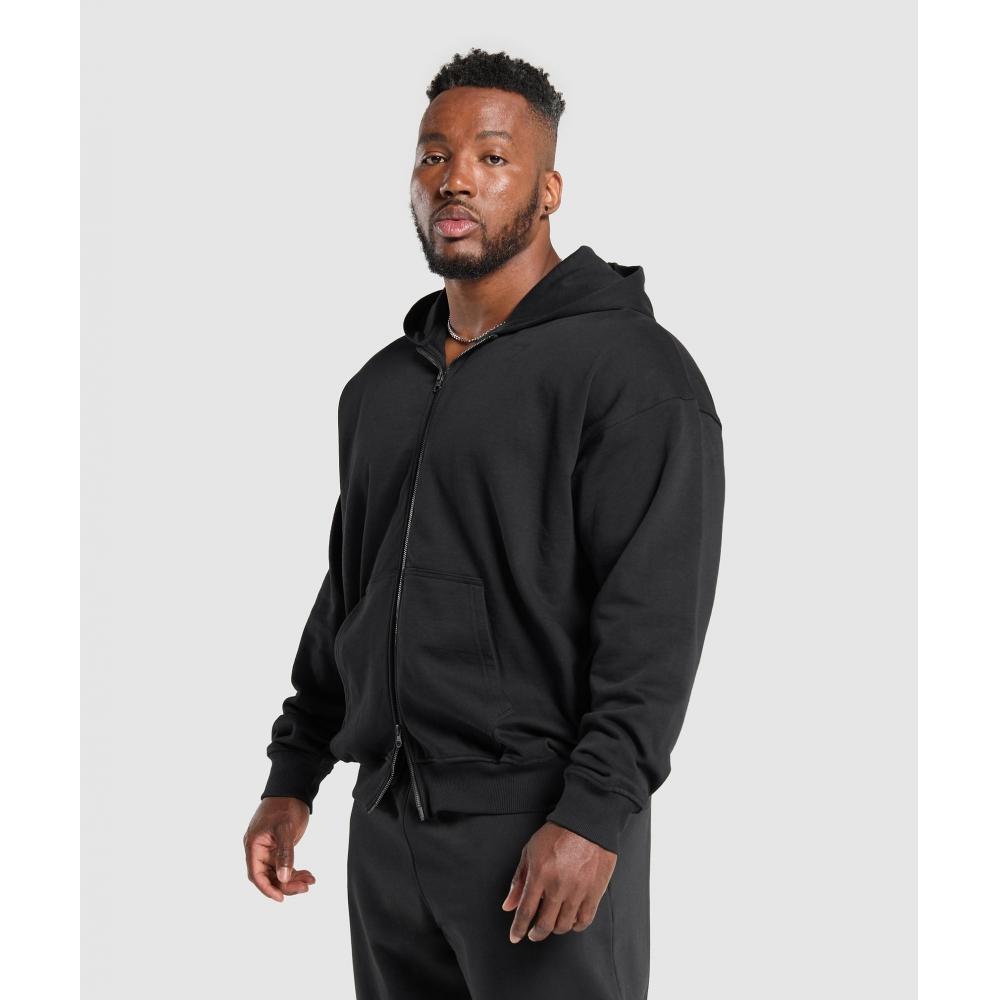 Gymshark Power Kapuzenpullover mit Reißverschluss Schwarz A1c1o Bb2j