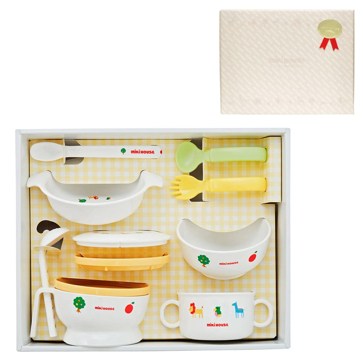 

Набор столовых приборов Подарочный набор детских столовых приборов Сделано в Японии Детское питание Мальчики Девочки Малыши Дети Детская одежда Одежда Подарочная белая [MIKI HOUSE] [Упакованная] белый