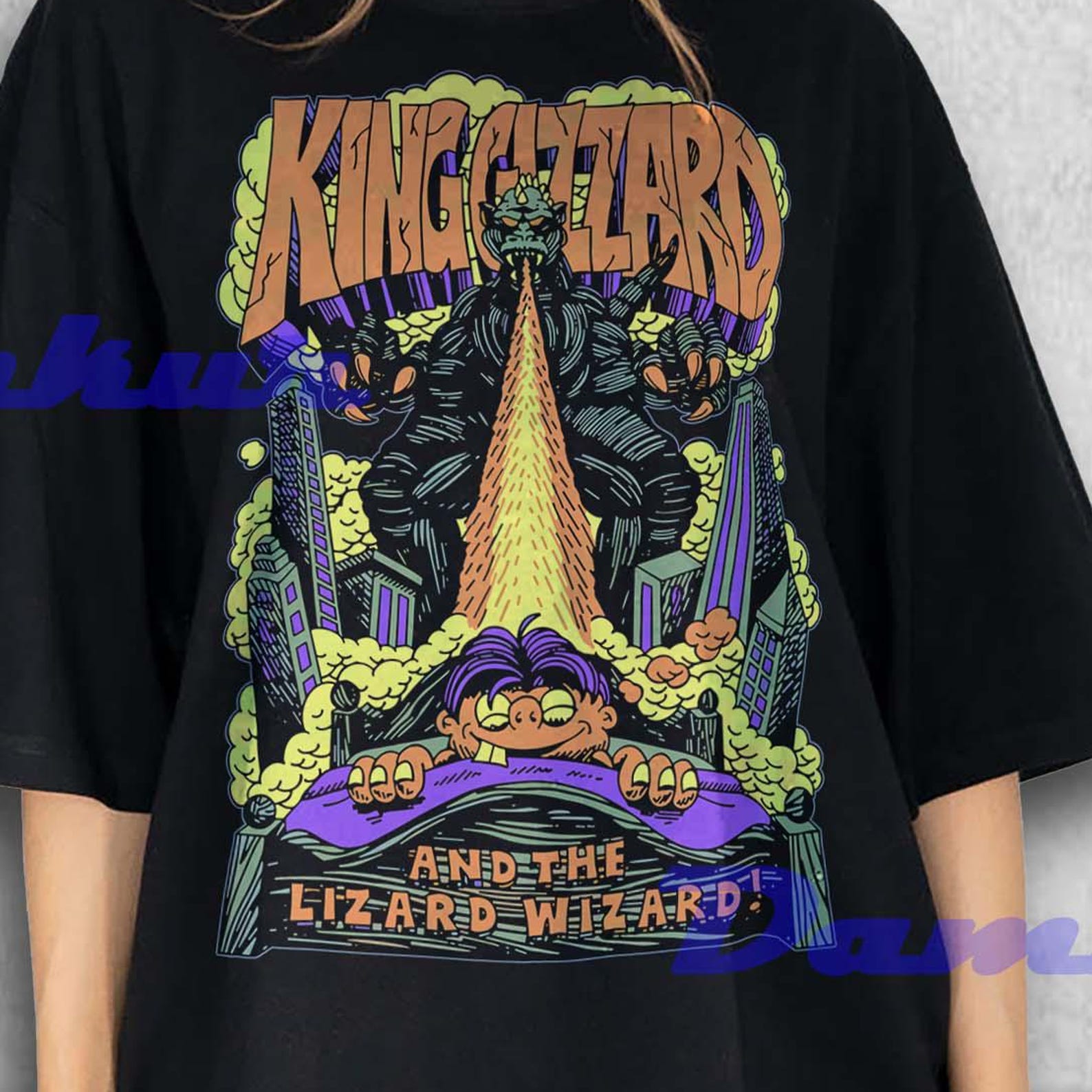 King Gizzard and The Lizard Wizard Shirt, King Gizzard and The Lizard Wizard Fan Tshirt, King Gizzard and The Lizard Wizard Retro Tees S