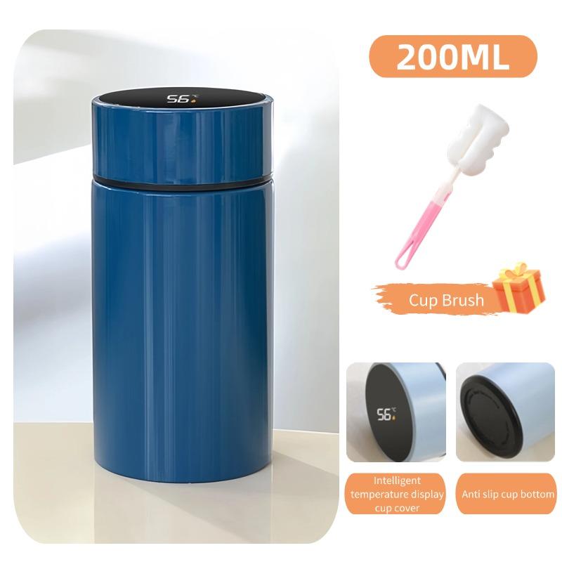 200ML Smart Thermal Water Bottle Intelligent Temperature Display Stainless Steel Bottle Vacuum Flasks Car Mounted Coffee Mug
