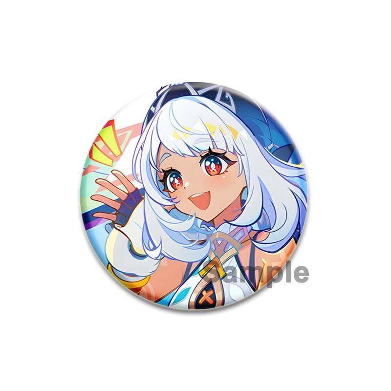 Anime Game Genshin Impact Mualani Soft Button Pins Character Kinich X Mualani Fanart Brooch Handmade Badge Fans Collection Gifts