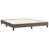 Maison Exclusive - Sommier à lattes de lit avec matelas Gris 160x200 cm Similicuir