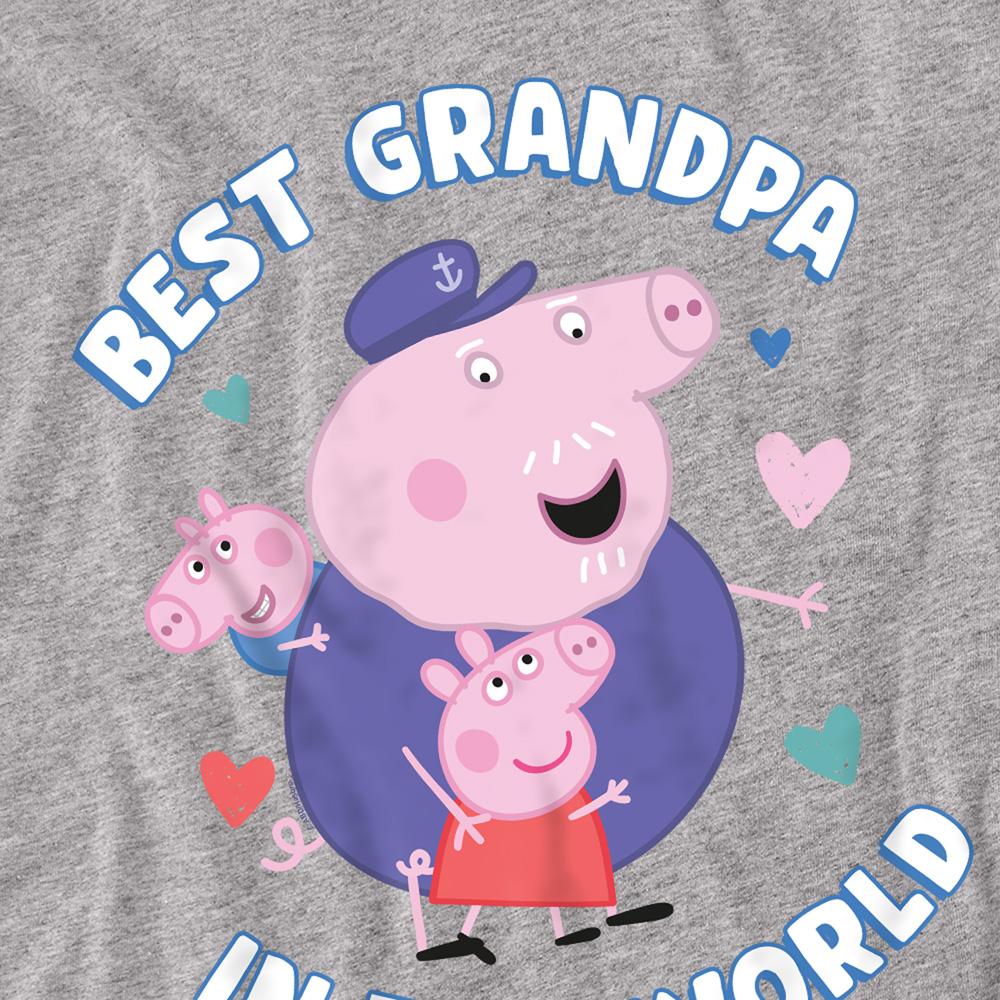Peppa Pig Unisex Adult Best Grandpa In The World Long-Sleeved T-Shirt