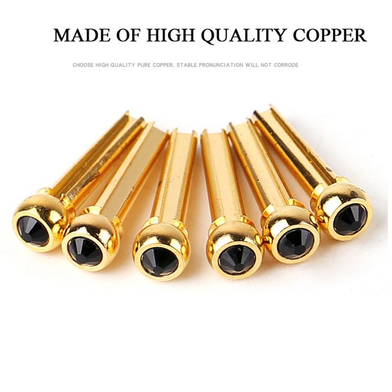 1Pcs Acoustic Guitar String Bridge Pins Colorful Copper Brass Endpin Replacement