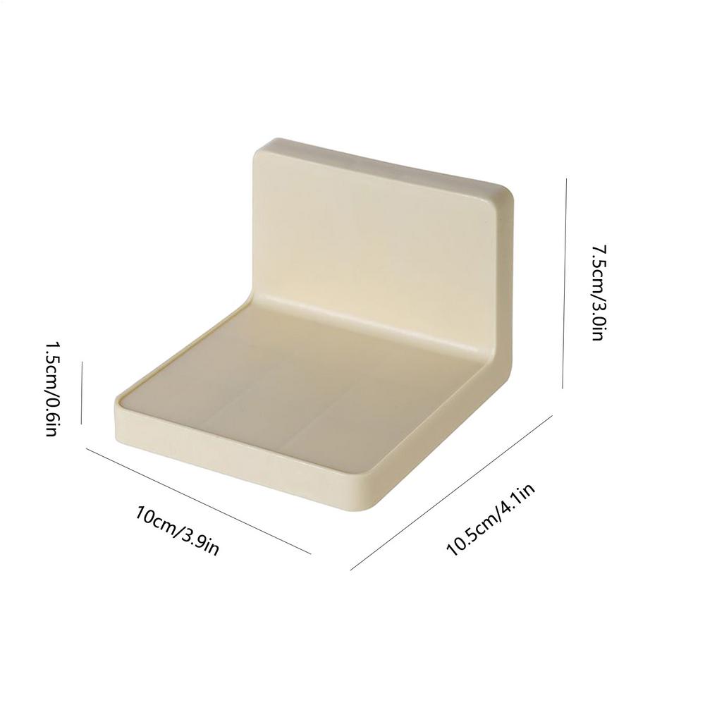 Multifunction Wall Mounted Storage Rack Adhesive DIY Soap Sponge Holder Kitchen Bathroom Self Adhesive No-drill Shelves