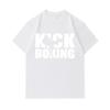 Men's 100% Cotton Crew Neck Short Sleeve T-Shirt, Casual Kick Boxing Themed Printed Graphic Tee, Comfortable Breathable Top for Daily Workout Training
