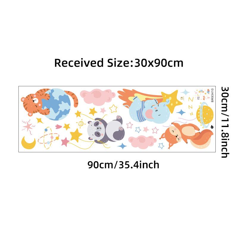Good Night Animal Star Cloud Self-adhesive Wall Sticker Cartoon Panda Elephant Children's Room Decoration Sticker