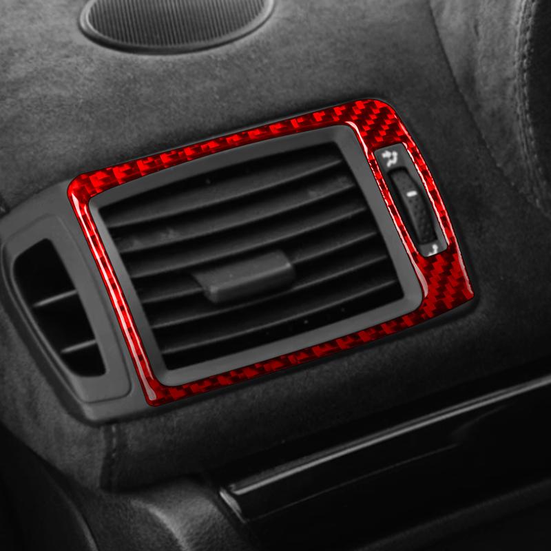 Carbon Fiber Car Interior Decorative Stickers for The Left Right Dashboard Side Air Vents For Renault Clio 2002 2003 2004 2005