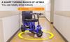 Přenosný skládací elektrický skútr červený, se 3 koly, dvěma motory