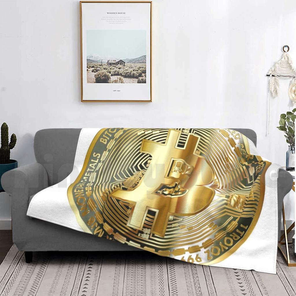 Bitcoin Blanket Super Soft Warm Light Thin Money Bitcoin Digital Money Gifts Trading Exchange Stock Exchange