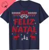 Feliz Natal Portuguese Merry Christmas Gift Idea T-Shirt T-Shirt Unisex Streetwear Tops Cotton