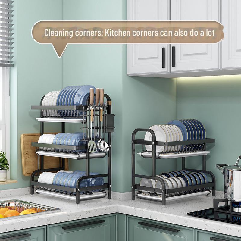 Multi-Function Kitchen Rack: Cross-Border Dish, Bowl, And Chopstick Storage