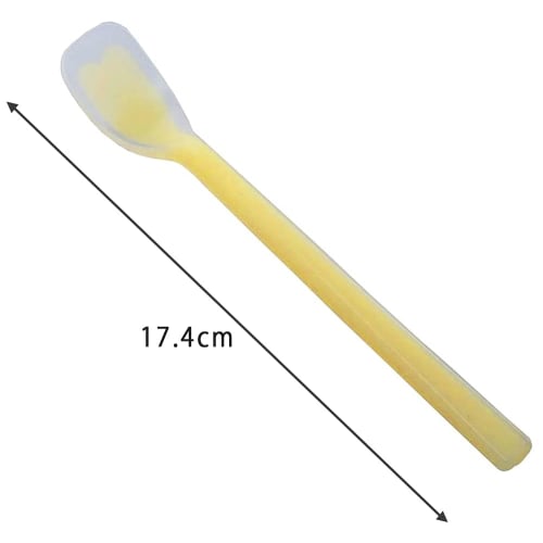 Shimomura Kihan Small Silicone Spoon for Scooping, Made In Japan, Dishwasher Safe, Flexible, One-Piece Design for Stain Resistance, Gentle On the Mout