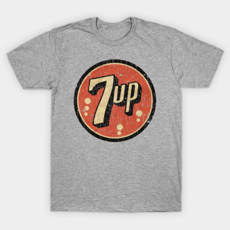 VINTAGE 7UP 1986 TShirt New SpringSummer Arrivals Regular Fit Casual Streetwear 4XL