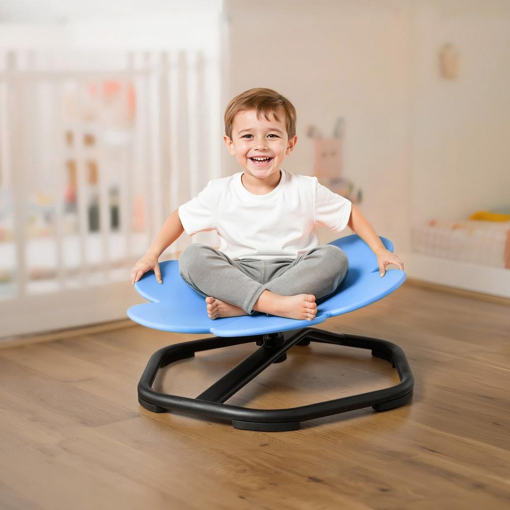 VEVOR Kids Swivel Chair, 220 lbs Capacity, Flower Shape Sensory Spinning Chair, Autistic Kids Sensory Toy Seat with Non-Slip Metal Base