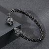 Kalen Viking Animal Bangles Vintage Black Wolf Head Men's Stainless Steel Bracelet Nordic Party Jewelry Gift Charms Accessories