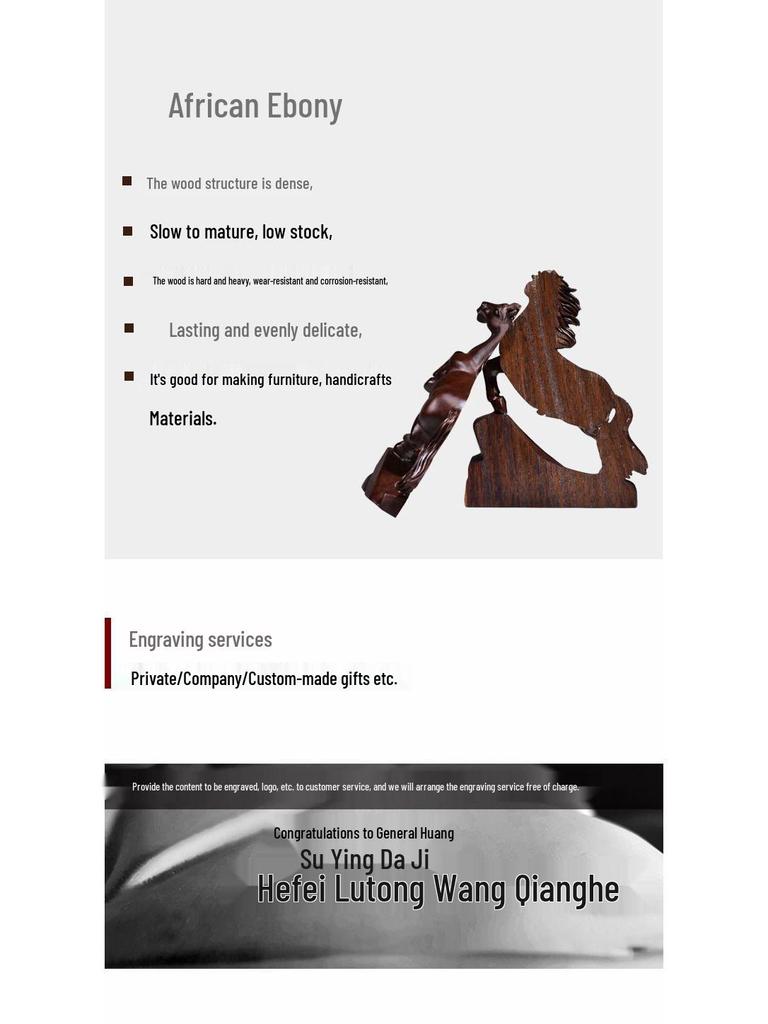 Large Ebony Wood Elephant Carving Set - Home Decor & Housewarming Gift