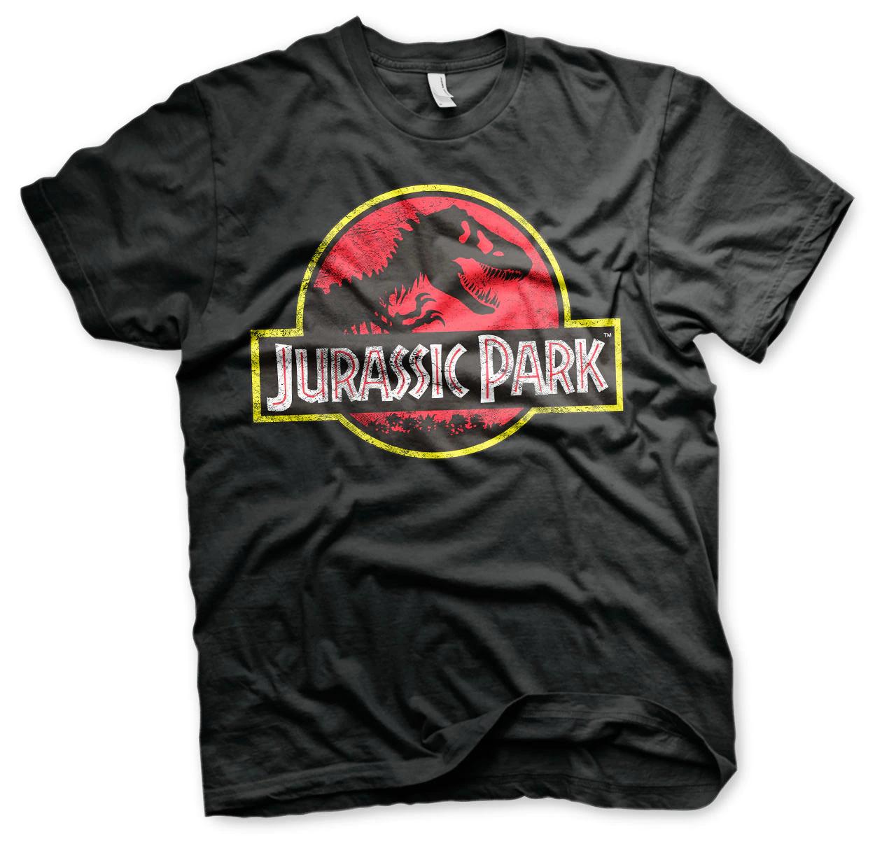 Jurassic Park Official Distressed Logo TShirt Unisex T-Shirt XXL