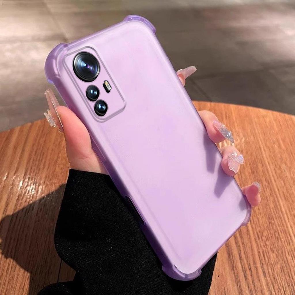 Case for Xiaomi 12T Pro,12 Pro,12,12X Translucent Frosted Matte Casing 4-Corner Airbag Shockproof Bumper Cover
