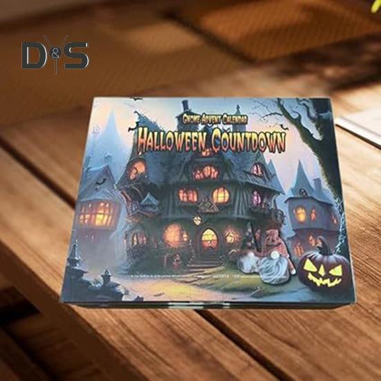 Adventní kalendář Halloween Gnome 2024 Odpočítávací kalendář Blind Box Mini figurky Gnome Halloween dekorace stolu pro domácí párty