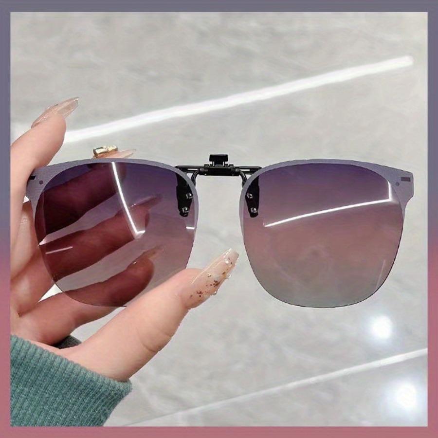 Polarized Unisex Clip on Flip up Sunglasses over Prescription and Reading Glasses Frames