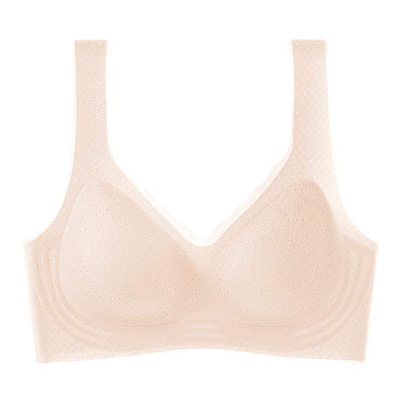 Traceless no steel ring women gather and close sub-breasts fixed cup soft support sports bra breathable bra summer thin