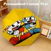 8‑Rib Automatic Umbrella, Cuphead Design Foldable Umbrella for Sun Rain Protection Travel