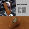 Car Gear Shift Knob Top Suede Wrap Interior Sticker Accessories Trim Cover  For Porsche Macan 95B Panamera 970 718 911