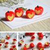 Stylish Red Apples Core Shaped Resin Jewelry Piece Accessories Perfect for Daily Wear, Parties, or as a Romance Gift