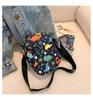 Childrens Dinosaur Cartoon Sling Bag With Zipper Closure For Daily Outings