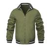 Men's New Solid Color Cardigan Jacket Casual Men's Coach Jacket