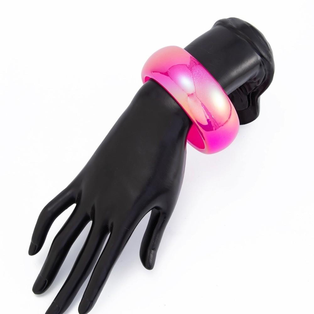 Unregelmäßige Geometrische Bunte Harz Armreifen Transparente Dicke Armreifen Trendige Laser Armbänder Geschenke