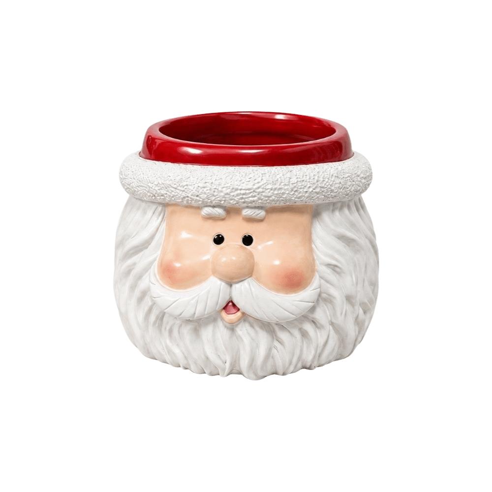 Resin Christmas Ornaments Cartoon Tabletop Plant Planter Santa Claus Flower Pot  Home