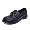 2024 Spring Women's Round Toe Leather Loafers: Korean Style, Comfortable Sheepskin Flats, Exclusive To Physical Stores.