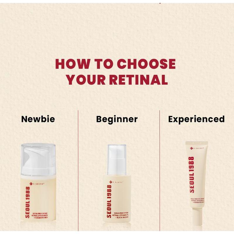 KSECRET SEOUL 1988 Augencreme : Retinal-Liposom 4% + Fermentiertes Bohnen-Bündel-Set