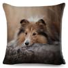 Shetland Sheepdog Cute Pet Animal Dog Printed Pillowcase Decor Cushion Cover for Sofa Home Car Polyester Pillow Case 45*45cm
