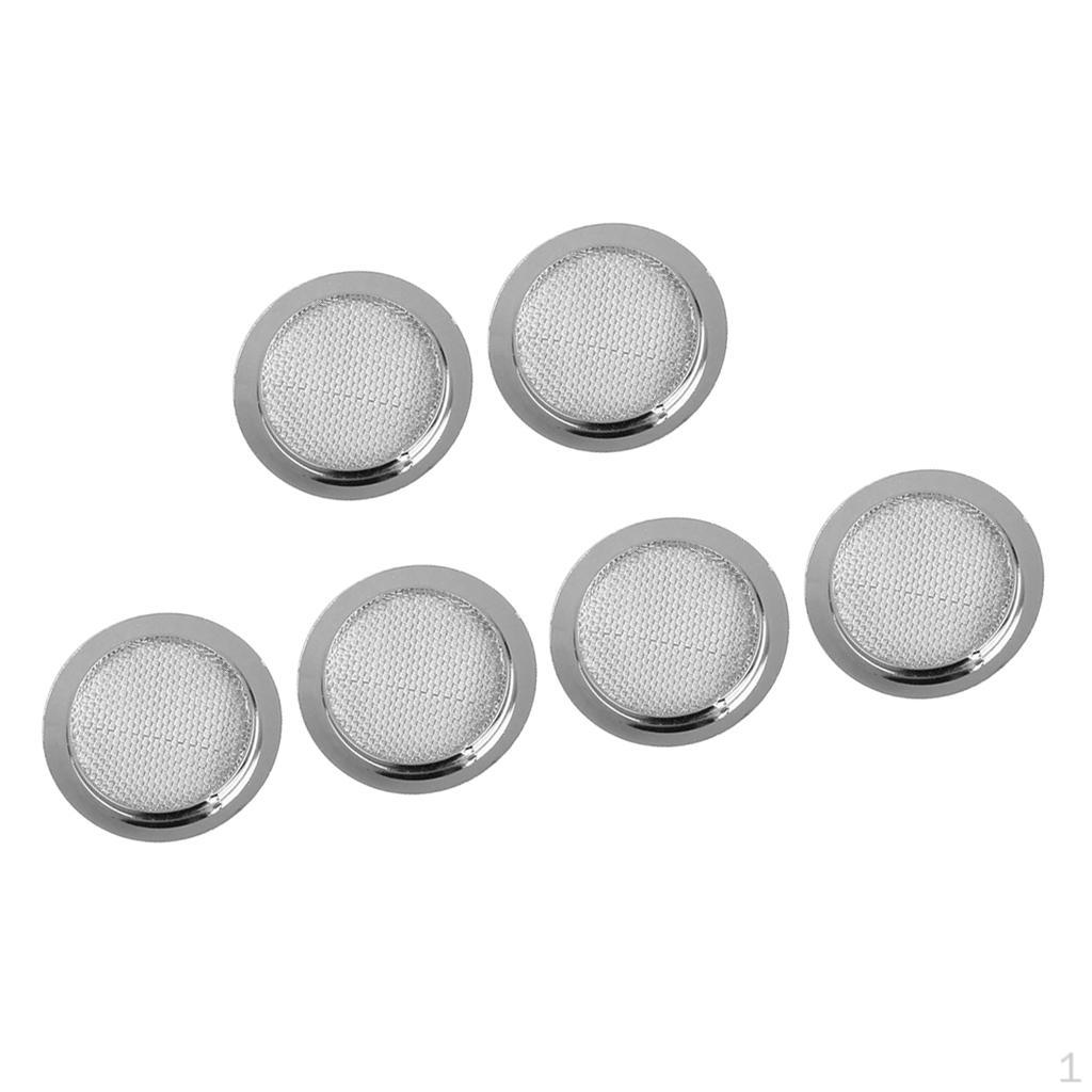 

6 Pieces Resonator Screen Cigar Box Guitar Sound Hole Insert Speaker