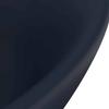 Luxury Wash Basin with Overflow Matte Dark Blue 58.5 X 39 Cm Ceramic